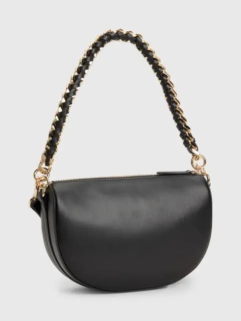 Women Bag Tommy Hilfiger Th Feminine Half Moon Crossover AW0AW14859-BDS Black