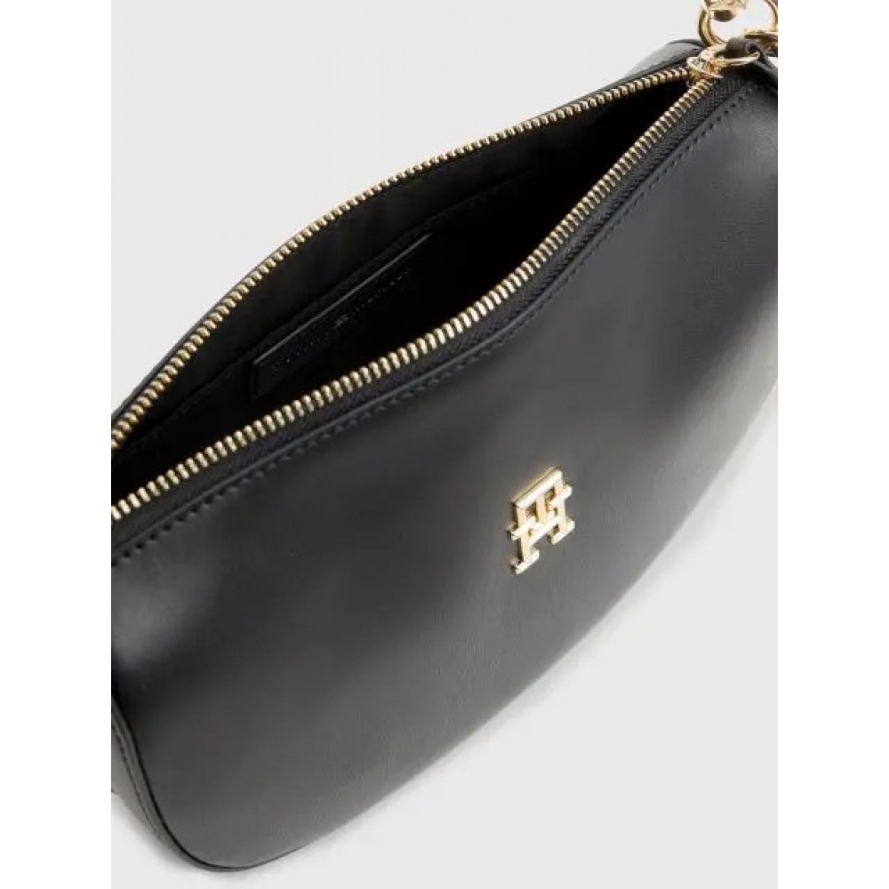 Women Bag Tommy Hilfiger Th Feminine Half Moon Crossover AW0AW14859-BDS Black