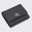 Γυναικείο Πορτοφόλι Calvin klein Minimal Monogram Med Trifold K60K610107-BDS Μαύρο