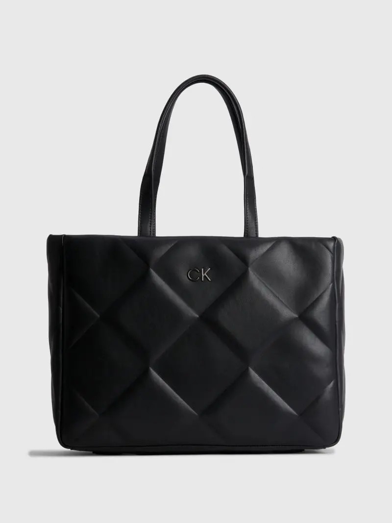 Γυναικεία Τσάντα Calvin Klein Re Lock Quilt Tote Lg K60K610761-BAX Μαύρη