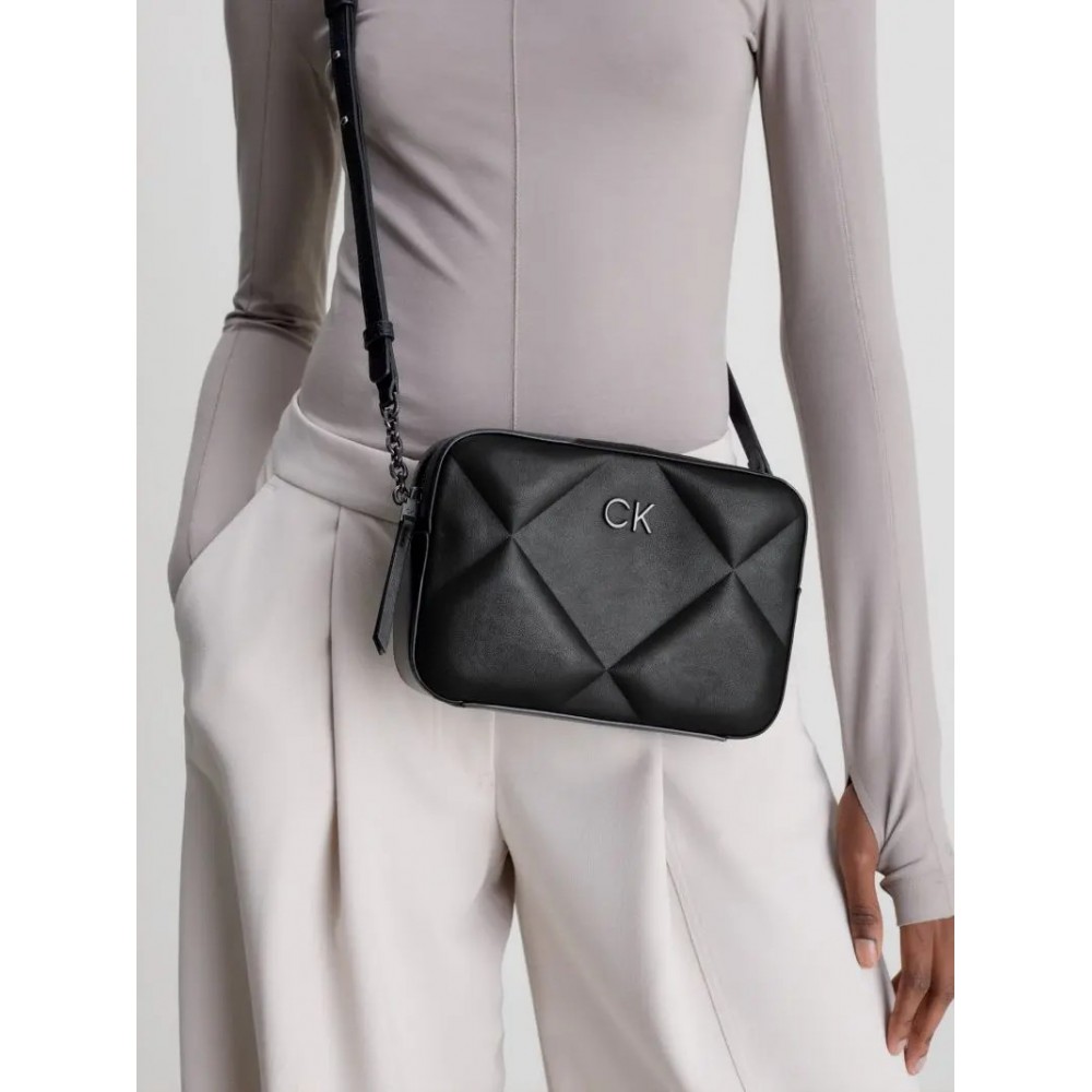 Γυναικεία Τσάντα Calvin Klein Re Lock Quilt Camera Bag K60K610767-BAX Μαύρη