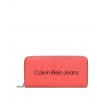 Γυναικείο Πορτοφόλι Calvin Klein Sculpted Mono Z/A Mono Wallet K60K607634-TCO Κοραλί