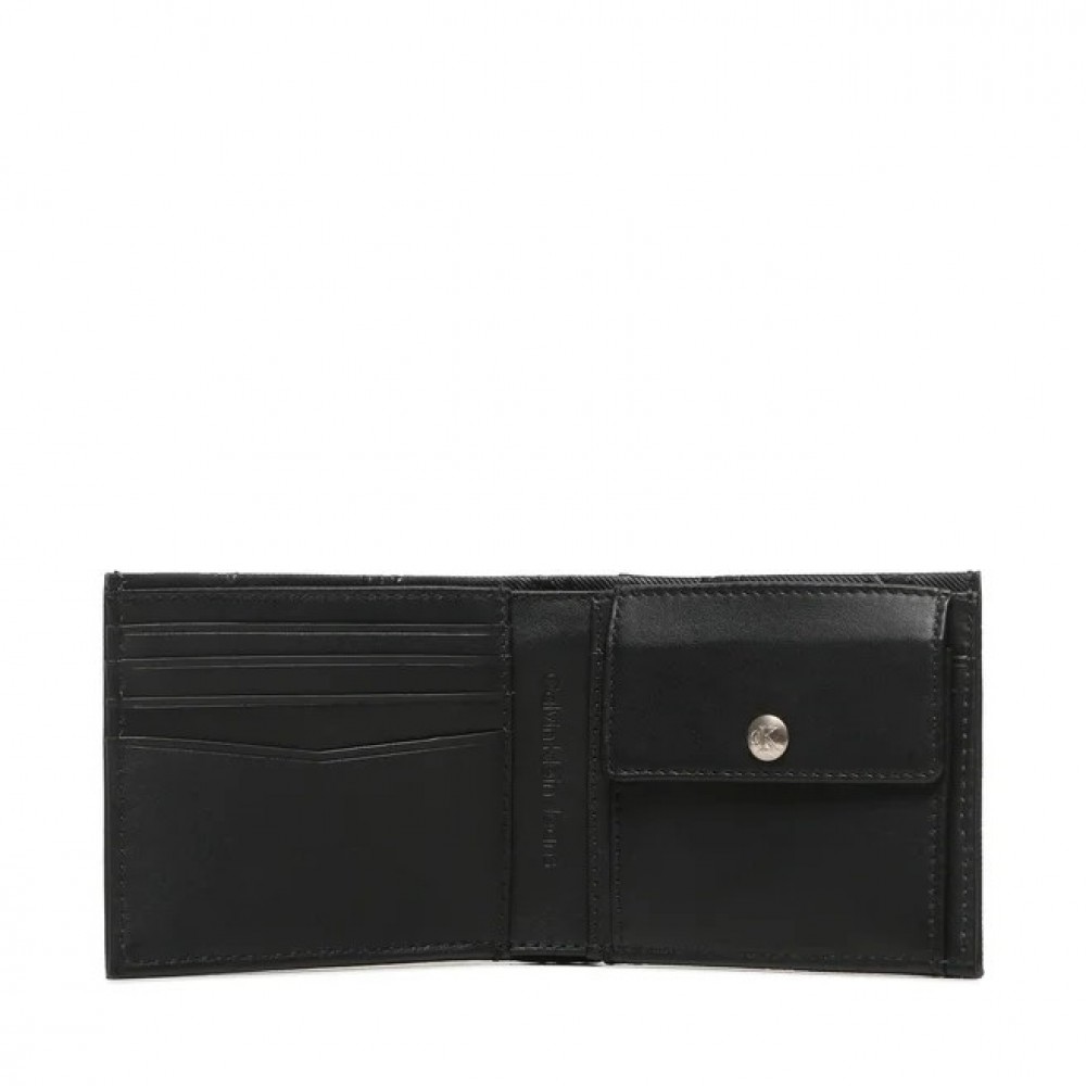 Men Wallet Calvin Klein Monogram Soft Bifold/Coin Aop K50K510739-0GK Black