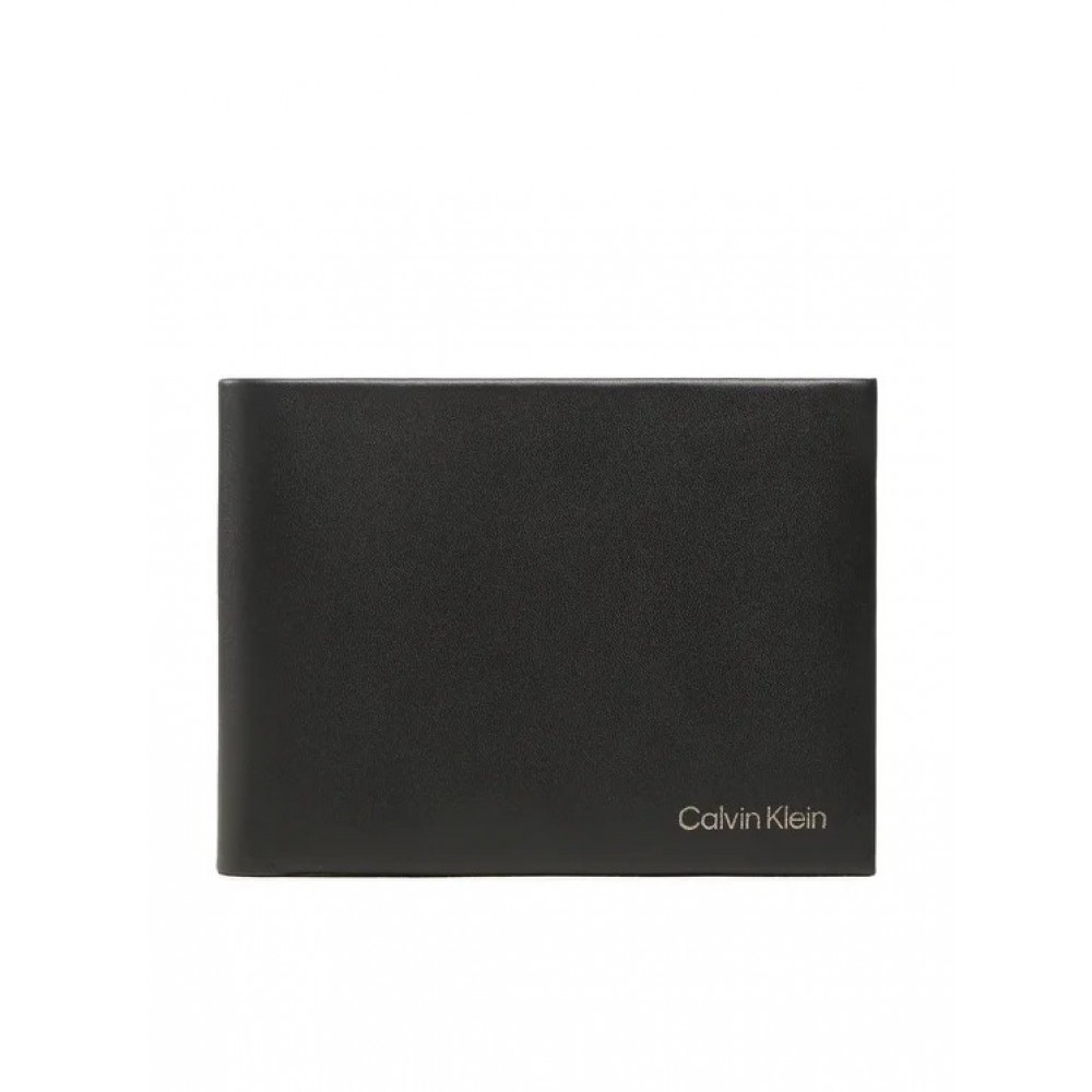 Men Wallet Calvin Klein Ck Concise Trifold 10cc W/Coin L K50K510600-BAX Black