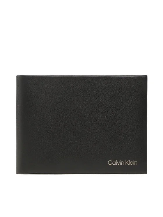 Men Wallet Calvin Klein Ck Concise Trifold 10cc W/Coin L K50K510600-BAX Black