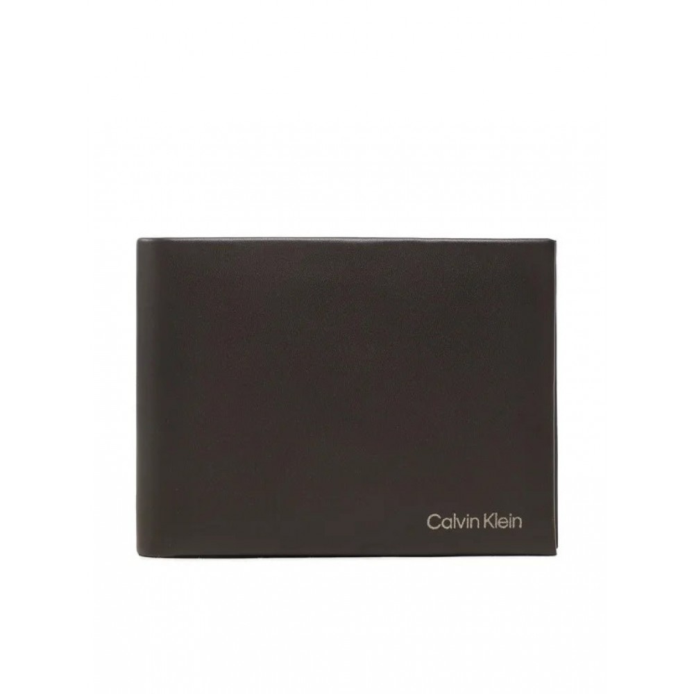 Men Wallet Calvin Klein Ck Concise Trifold 10cc W/Coin L K50K510600-BAW Brown