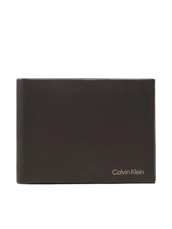 Men Wallet Calvin Klein Ck Concise Trifold 10cc W/Coin L K50K510600-BAW Brown