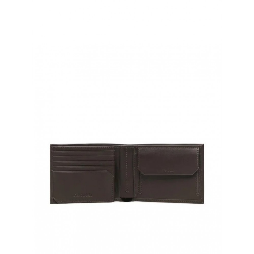 Ανδρικό Πορτοφόλι Calvin Klein Ck Concise Trifold 10cc W/Coin L K50K510600-BAW Καφέ