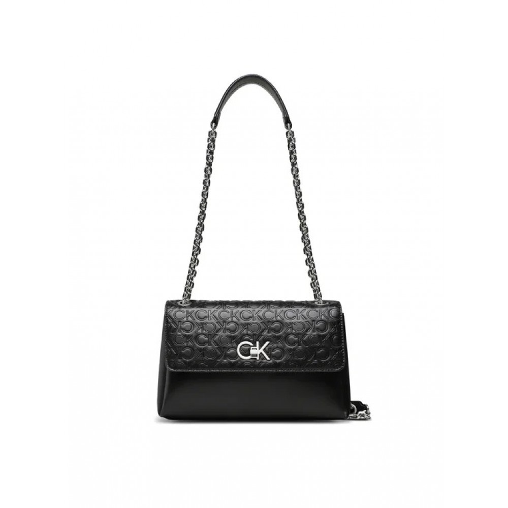 Γυναικεία Τσάντα Calvin Klein Re-Lock Ew Conv Crossbody Emb Mn K60K610919-BAX Μαύρη