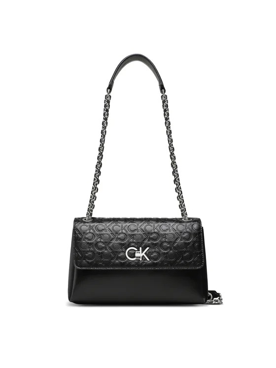 Γυναικεία Τσάντα Calvin Klein Re-Lock Ew Conv Crossbody Emb Mn K60K610919-BAX Μαύρη