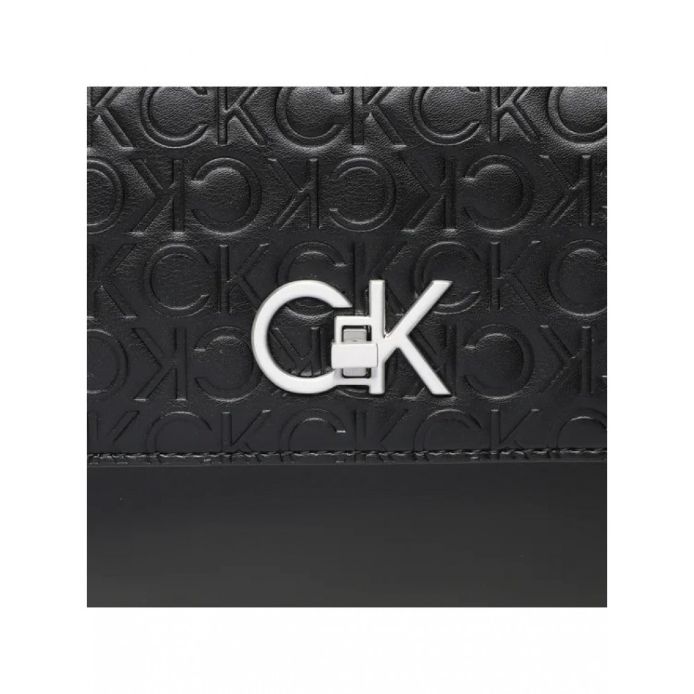 Γυναικεία Τσάντα Calvin Klein Re-Lock Ew Conv Crossbody Emb Mn K60K610919-BAX Μαύρη