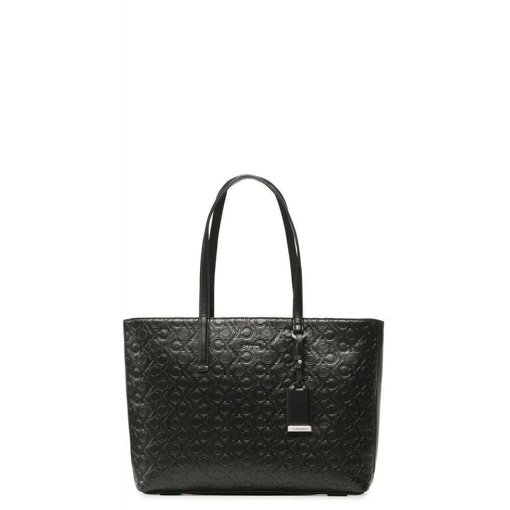 Γυναικεία Τσάντα Calvin Klein Ck Must Shopper Md - Emb Mono K60K610926-BAX Μαύρη