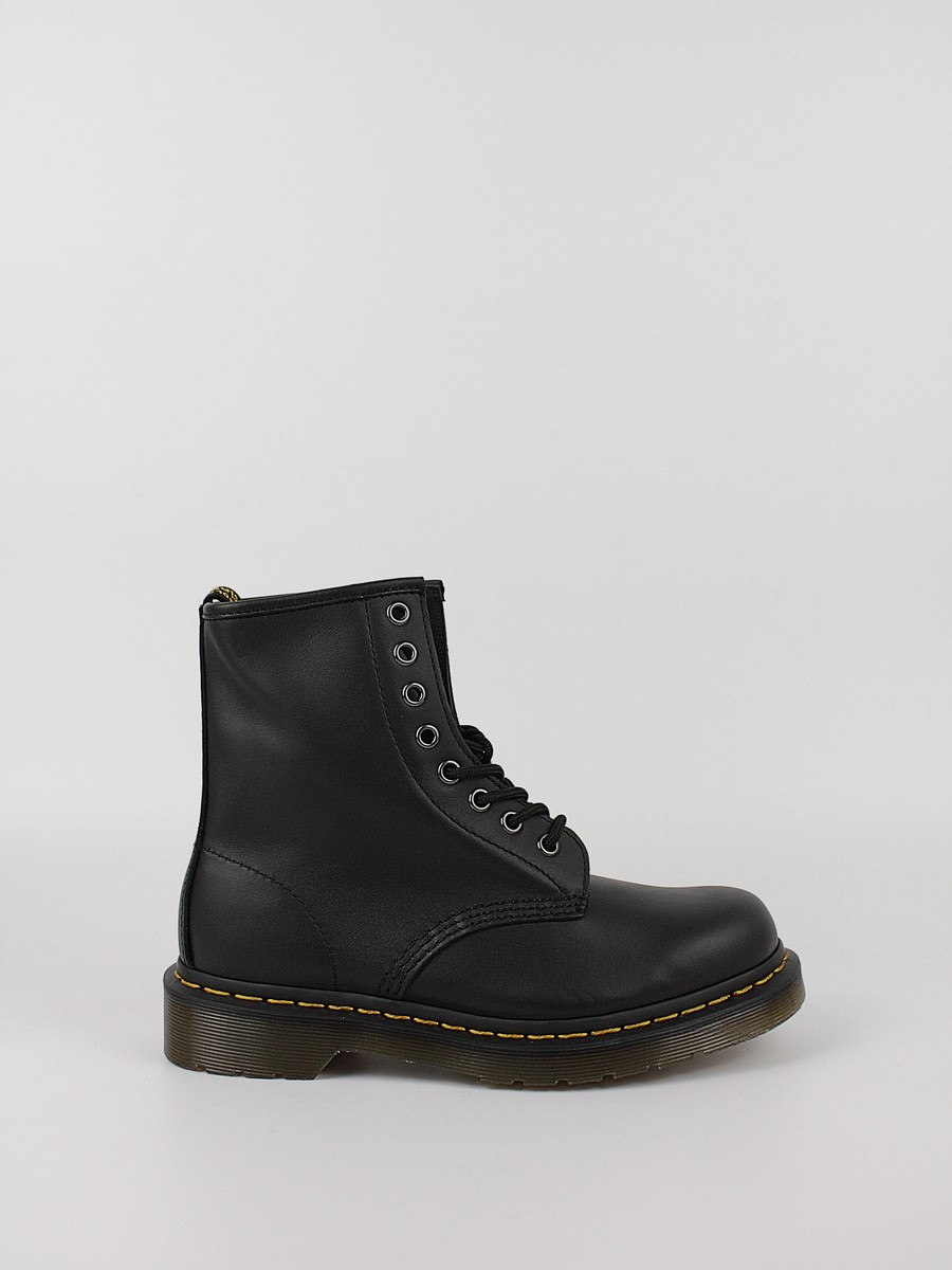 Women Boots Dr Martens 1460 Smooth Leather Lace Up Boots Black