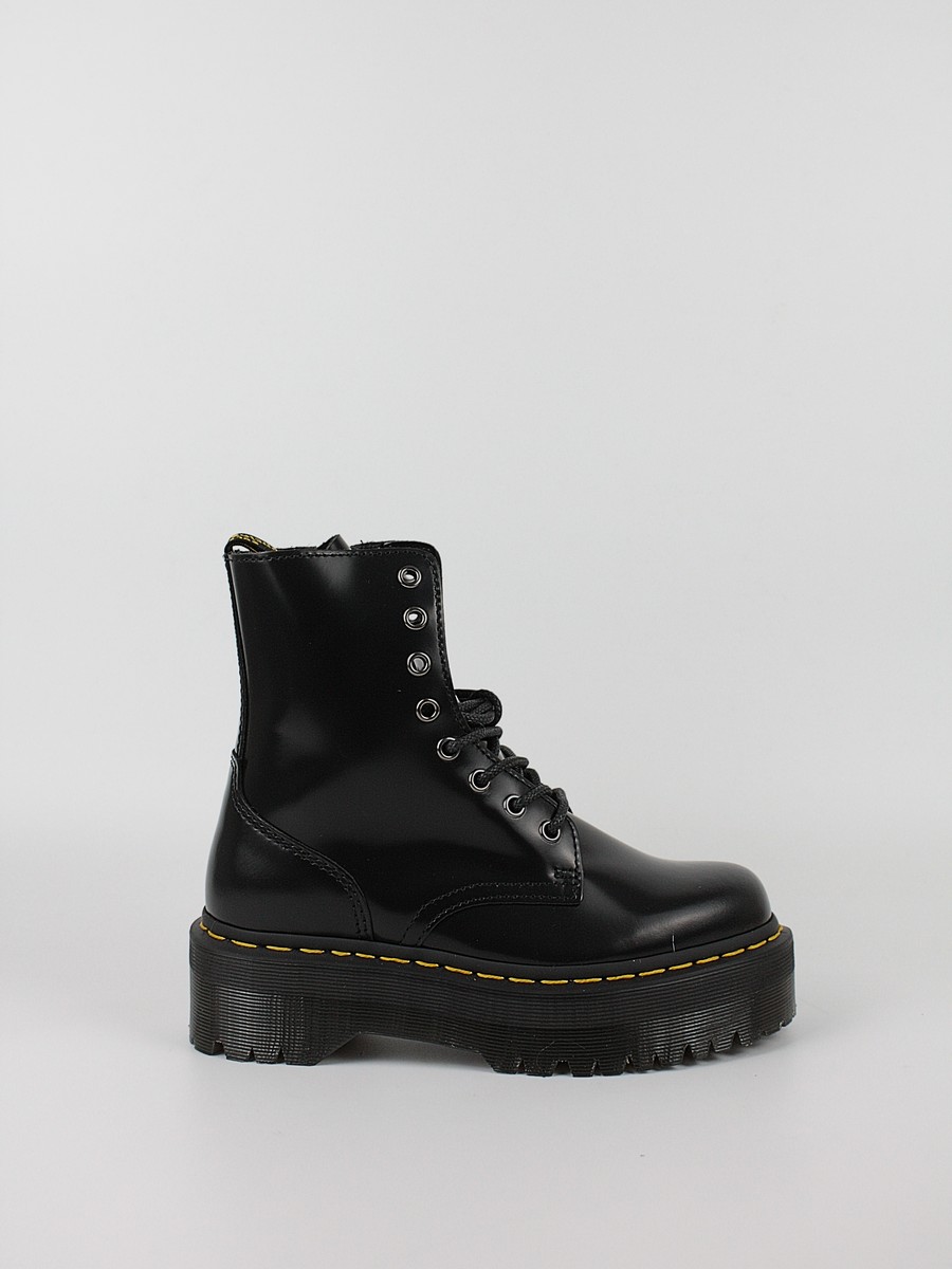 Women Boots Dr Martens Jadon Smooth Leather Platform Boots Black