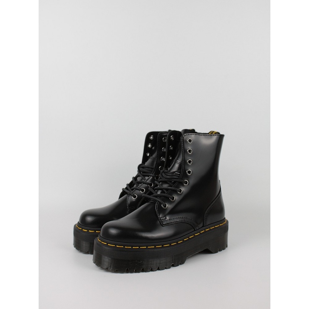 Women Boots Dr Martens Jadon Smooth Leather Platform Boots Black