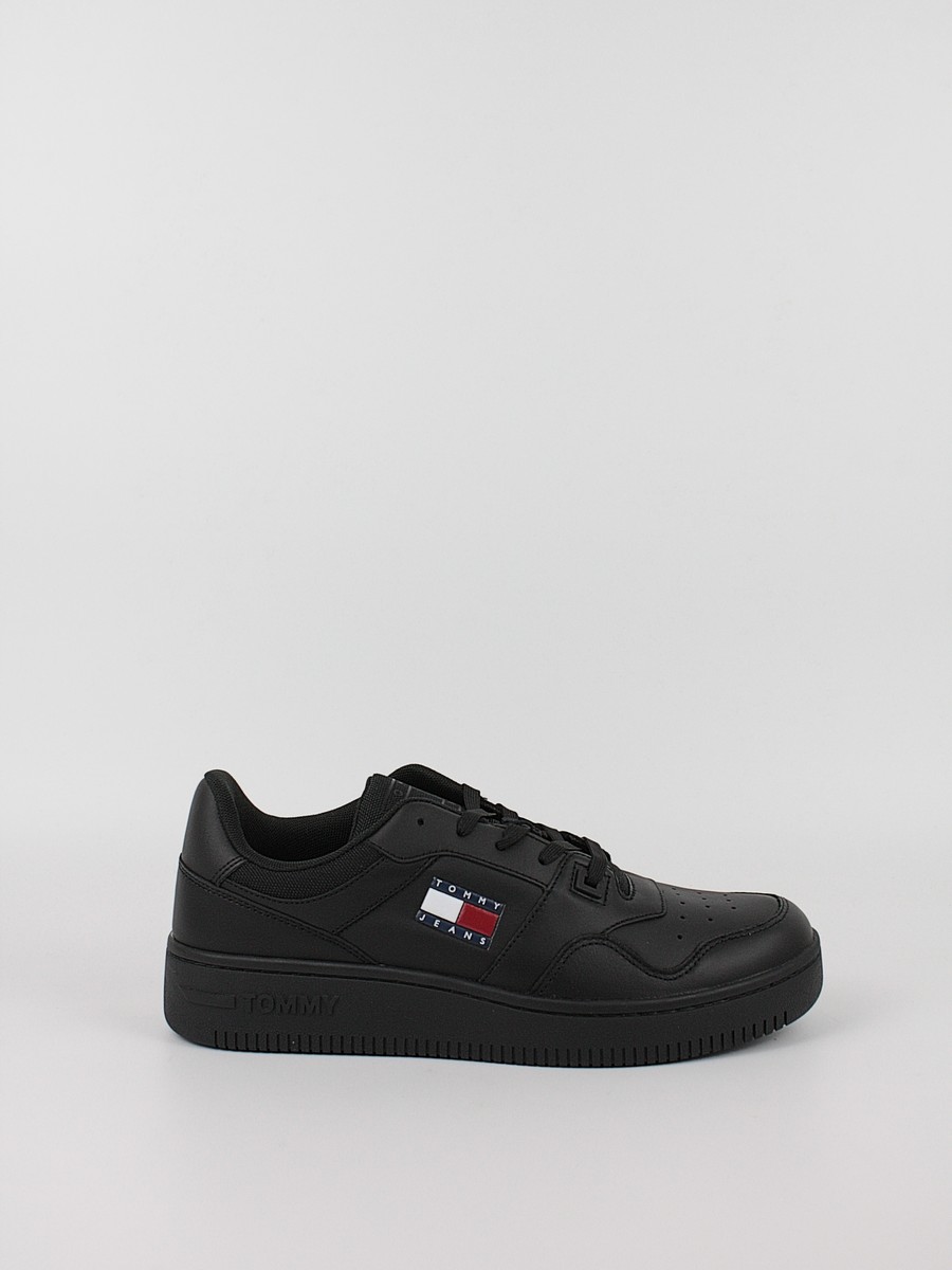 Men Sneaker Tommy Hilfiger Tommy Jeans Retro Basket EM0EM00955-0GK Black