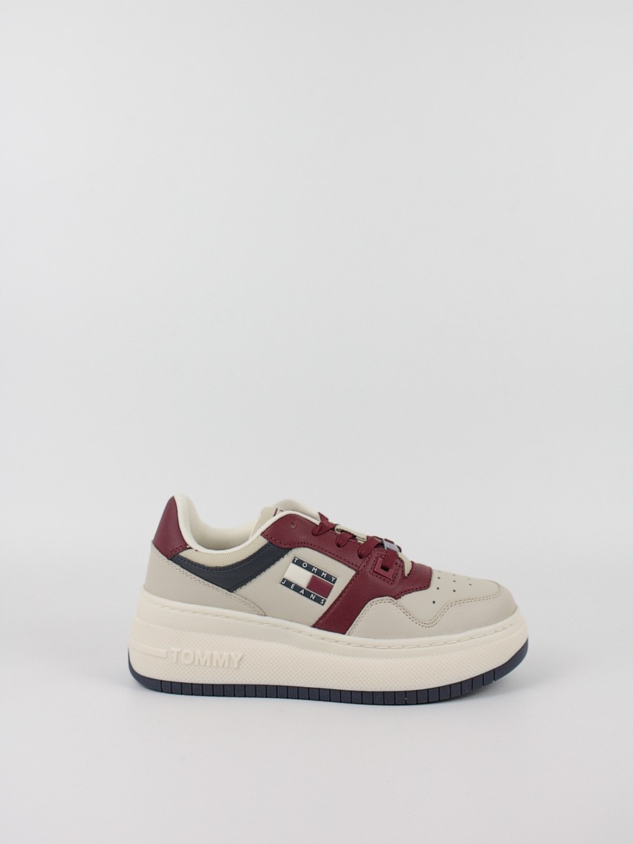 Γυναικεία Sneaker Tommy Hilfiger Tjw Retro Basket Flatform EN0EN02429-XJS Μπεζ