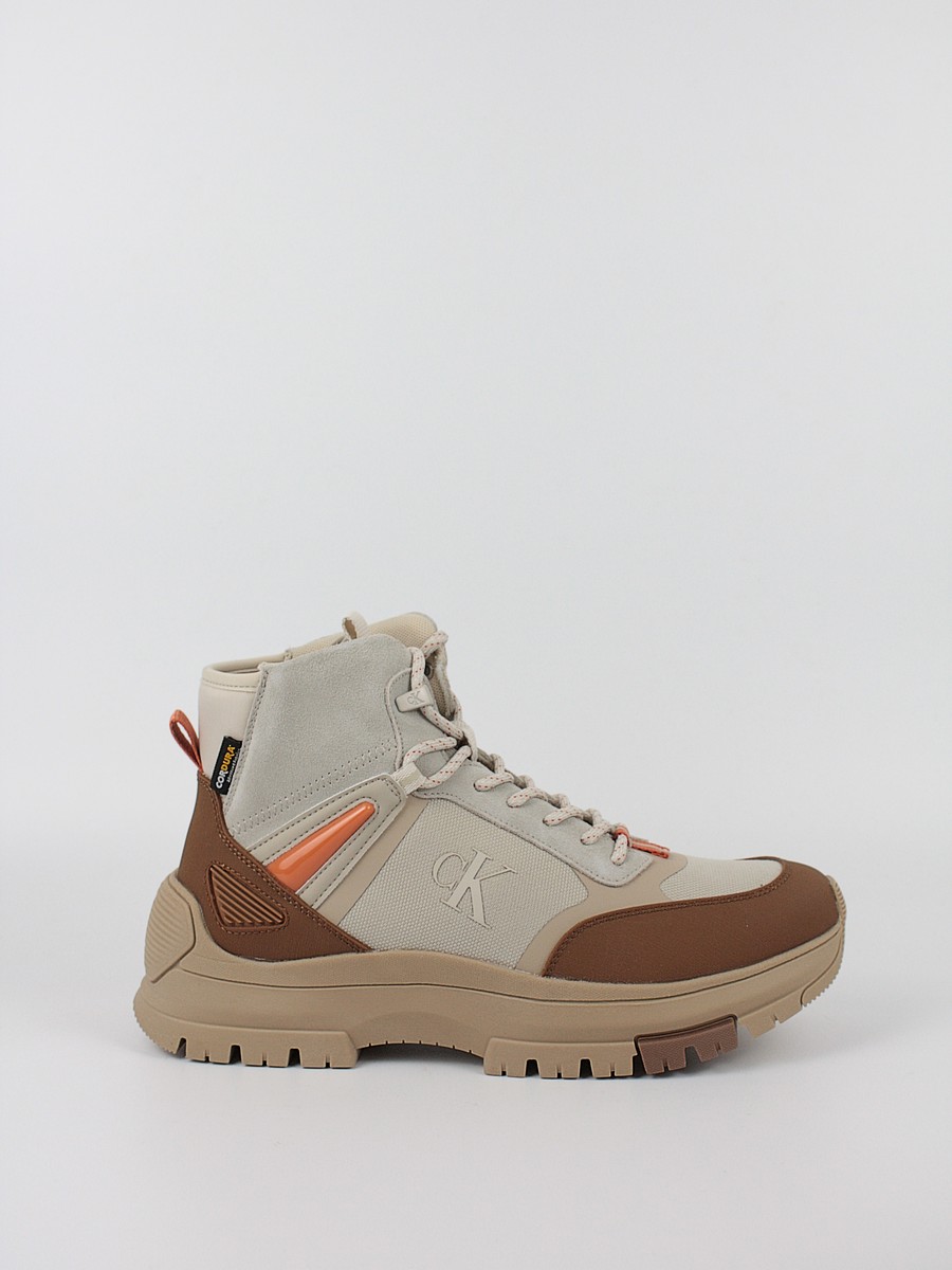 Ανδρικά Μποτάκια Calvin KLein Hiking Lace Up Boot Cor YM0YM00762-0HI Μπεζ