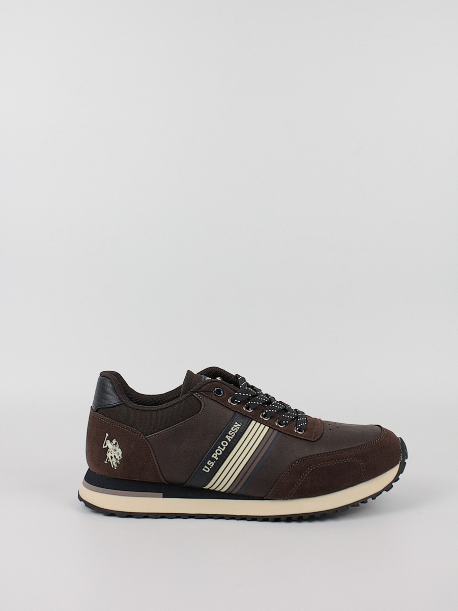 Men's Sneaker Us Polo Assn XIRIO001C-DBR Brown