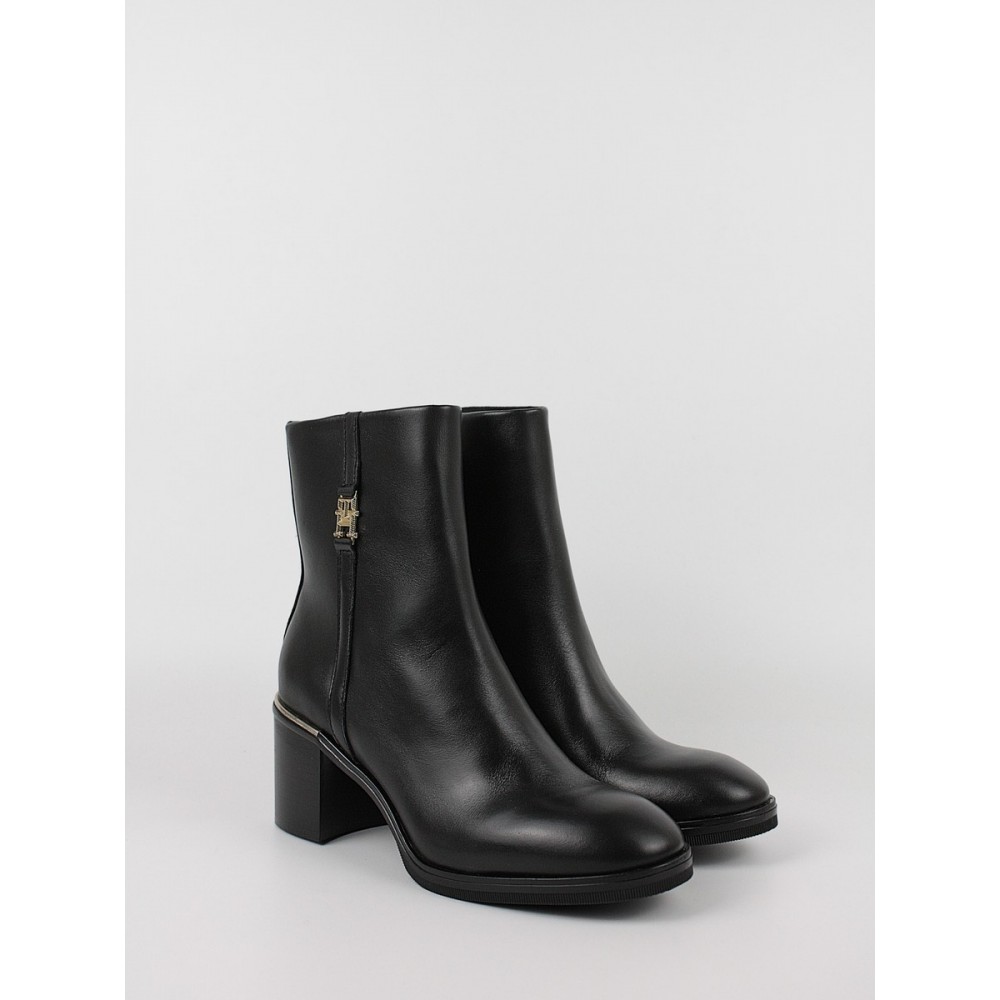 Γυναικεία Μποτάκι Tommy Hilfiger Feminine Th Hardwear Mid Bootie FM0FM07539-BDS Μαύρο