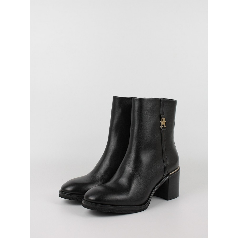 Γυναικεία Μποτάκι Tommy Hilfiger Feminine Th Hardwear Mid Bootie FM0FM07539-BDS Μαύρο