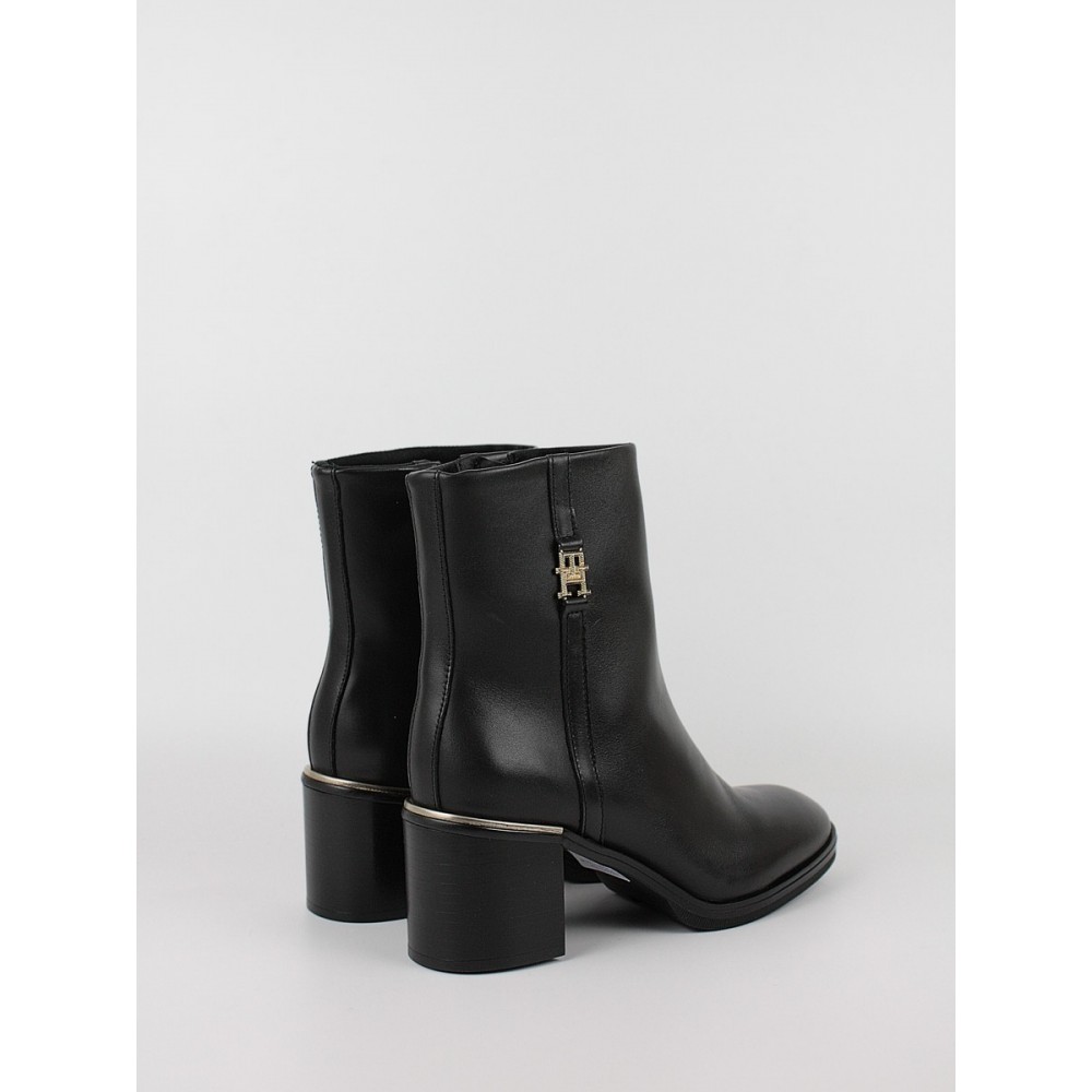 Γυναικεία Μποτάκι Tommy Hilfiger Feminine Th Hardwear Mid Bootie FM0FM07539-BDS Μαύρο