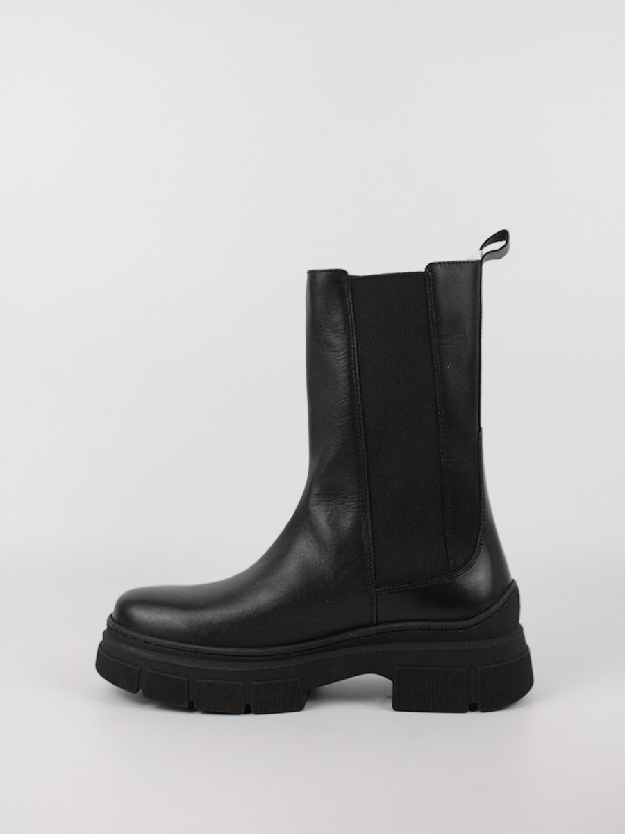 Γυναικεία Μποτάκι Tommy Hilfiger Essential Leather Chelsea Boot FM0FM07490-BDS Μαύρο