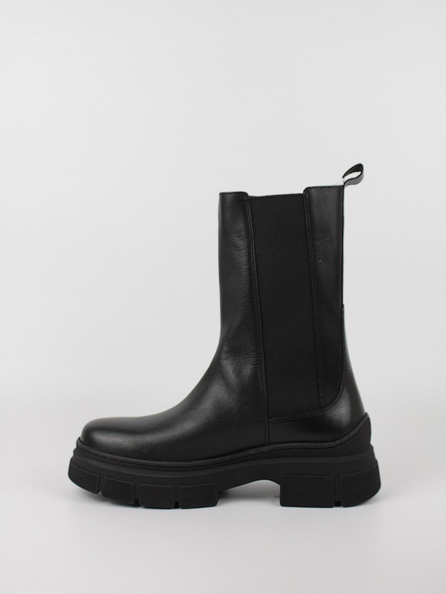 Γυναικεία Μποτάκι Tommy Hilfiger Essential Leather Chelsea Boot FW0FW07490-BDS Μαύρο