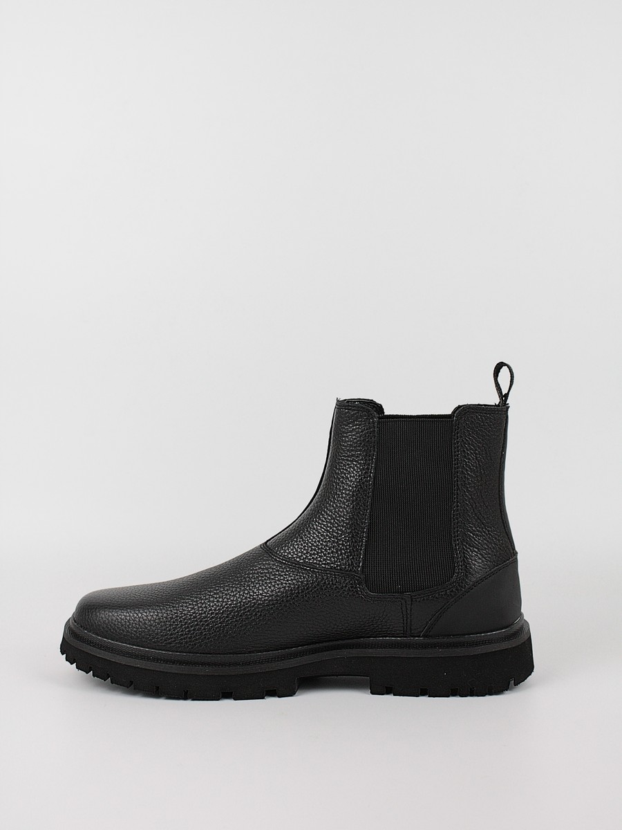 Ανδρικά Chelsea Μποτάκια Calvin KLein Eva Mid Chelsea Boot Lth YM0YM00750-0GT Μαύρο