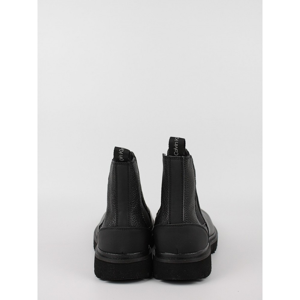 Ανδρικά Chelsea Μποτάκια Calvin KLein Eva Mid Chelsea Boot Lth YM0YM00750-0GT Μαύρο