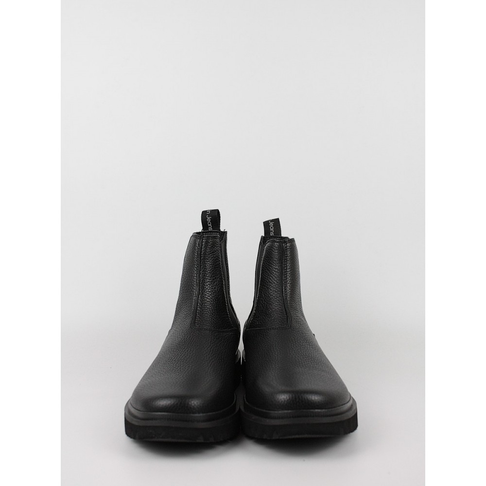 Ανδρικά Chelsea Μποτάκια Calvin KLein Eva Mid Chelsea Boot Lth YM0YM00750-0GT Μαύρο