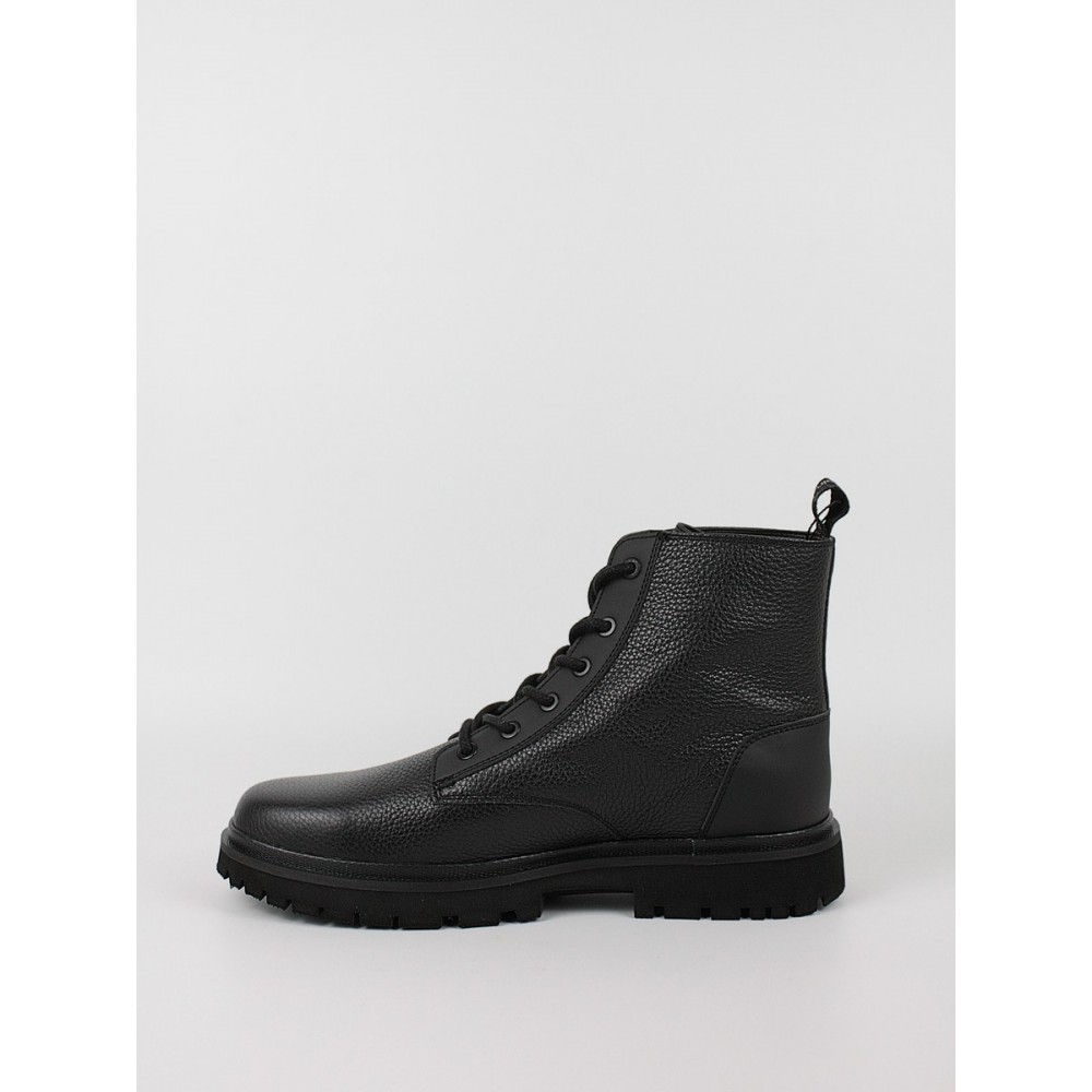 Ανδρικά Chelsea Μποτάκια Calvin KLein Eva Mid Laceup Boot Lth YM0YM00751-0GT Μαύρο