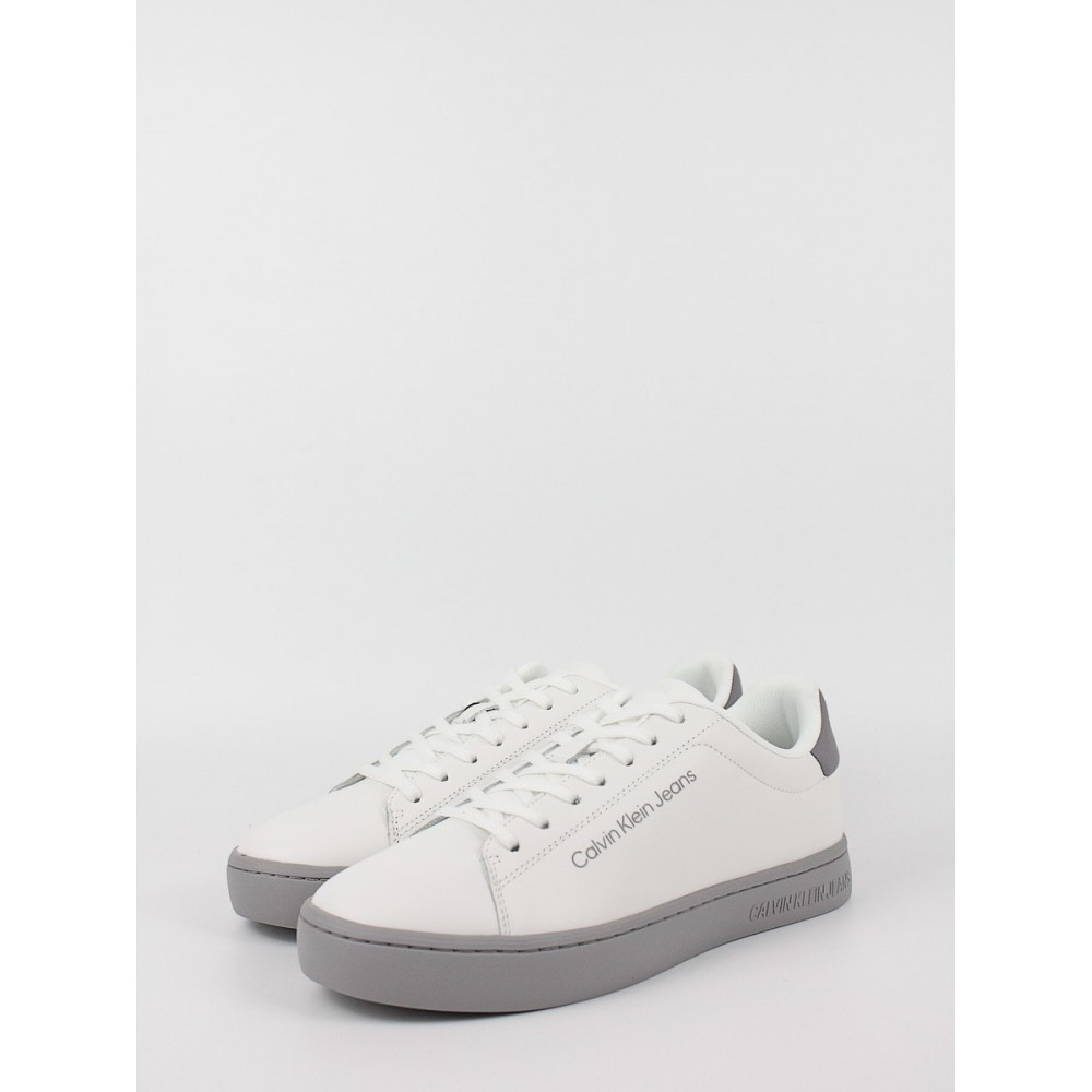 Men Sneaker Calvin KLein Classic Cupsole Laceup Lth YM0YM00715-0K5 White