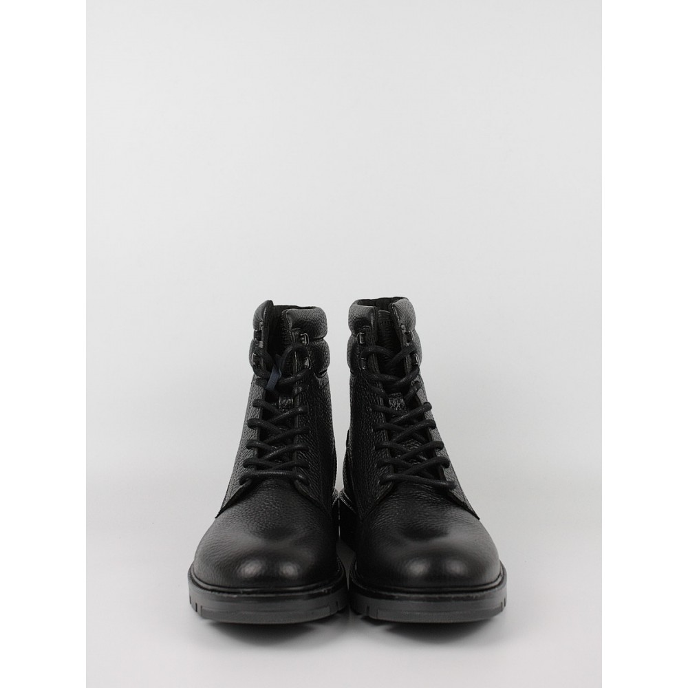 Ανδρικά Μποτάκια Tommy Hilfiger Warm Padded Hilfiger Lth Boot FM0FM04802-BDS Μαύρο