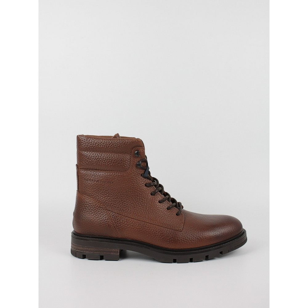 Ανδρικά Μποτάκια Tommy Hilfiger Warm Padded Hilfiger Lth Boot FM0FM04802-GVI Ταμπά