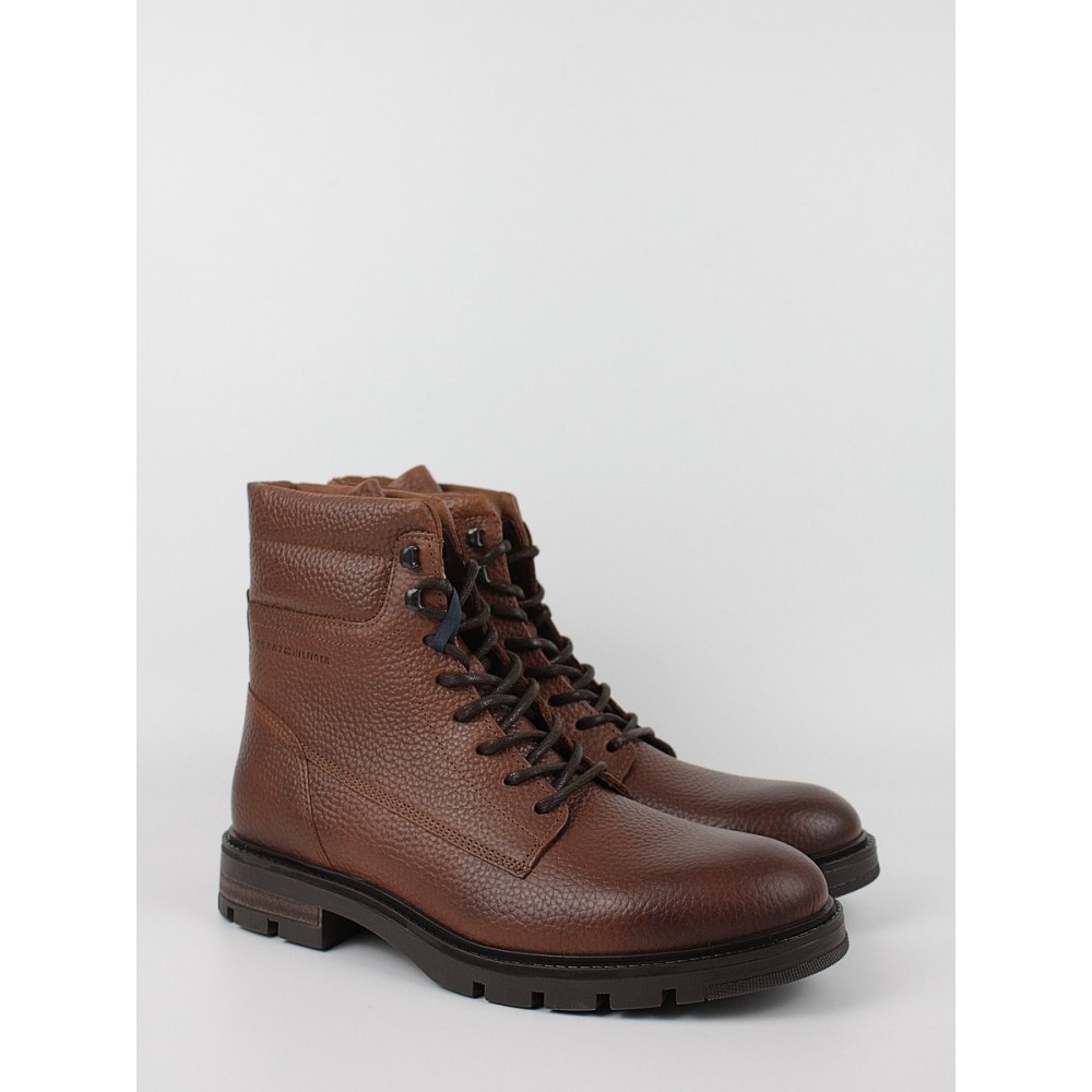 Ανδρικά Μποτάκια Tommy Hilfiger Warm Padded Hilfiger Lth Boot FM0FM04802-GVI Ταμπά