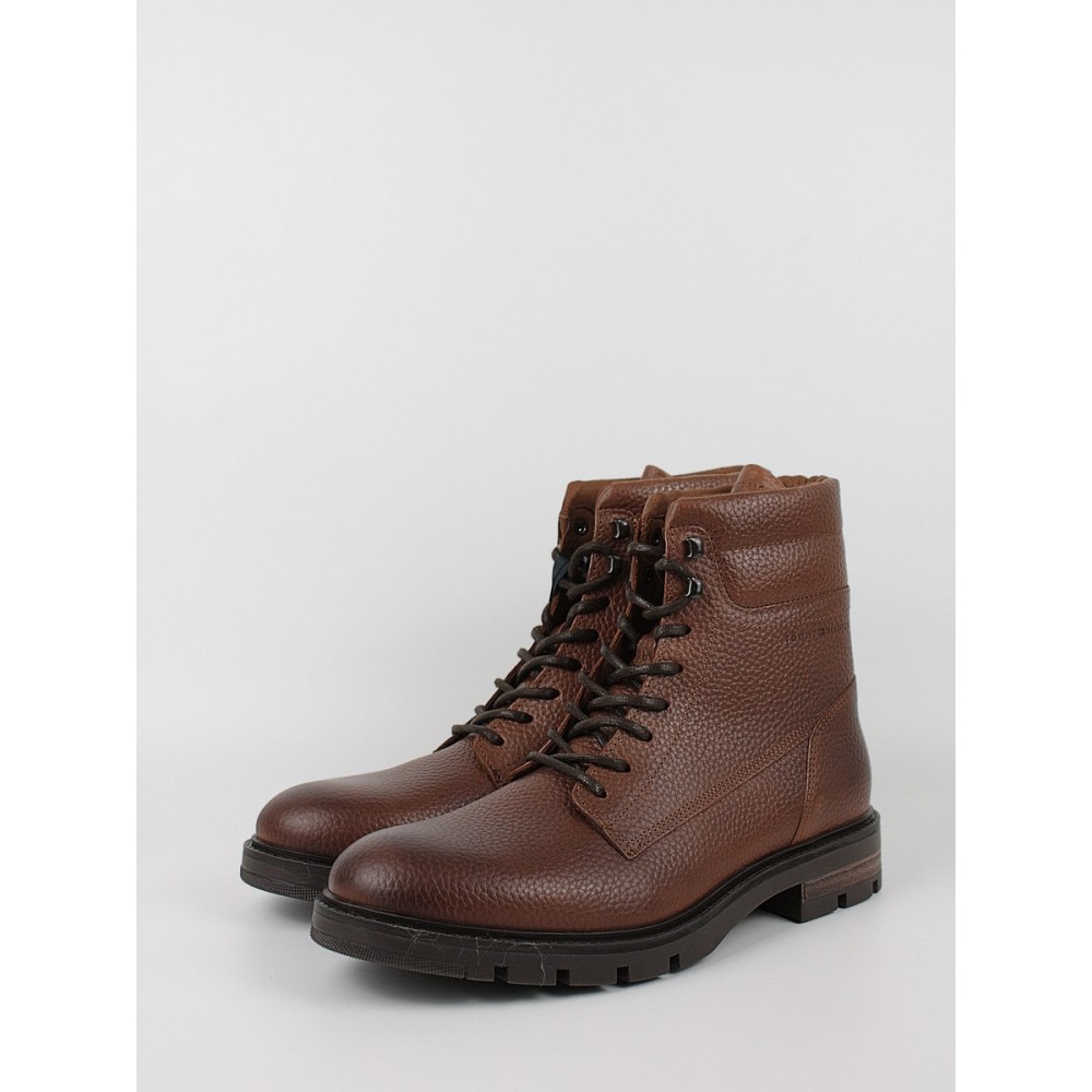 Ανδρικά Μποτάκια Tommy Hilfiger Warm Padded Hilfiger Lth Boot FM0FM04802-GVI Ταμπά