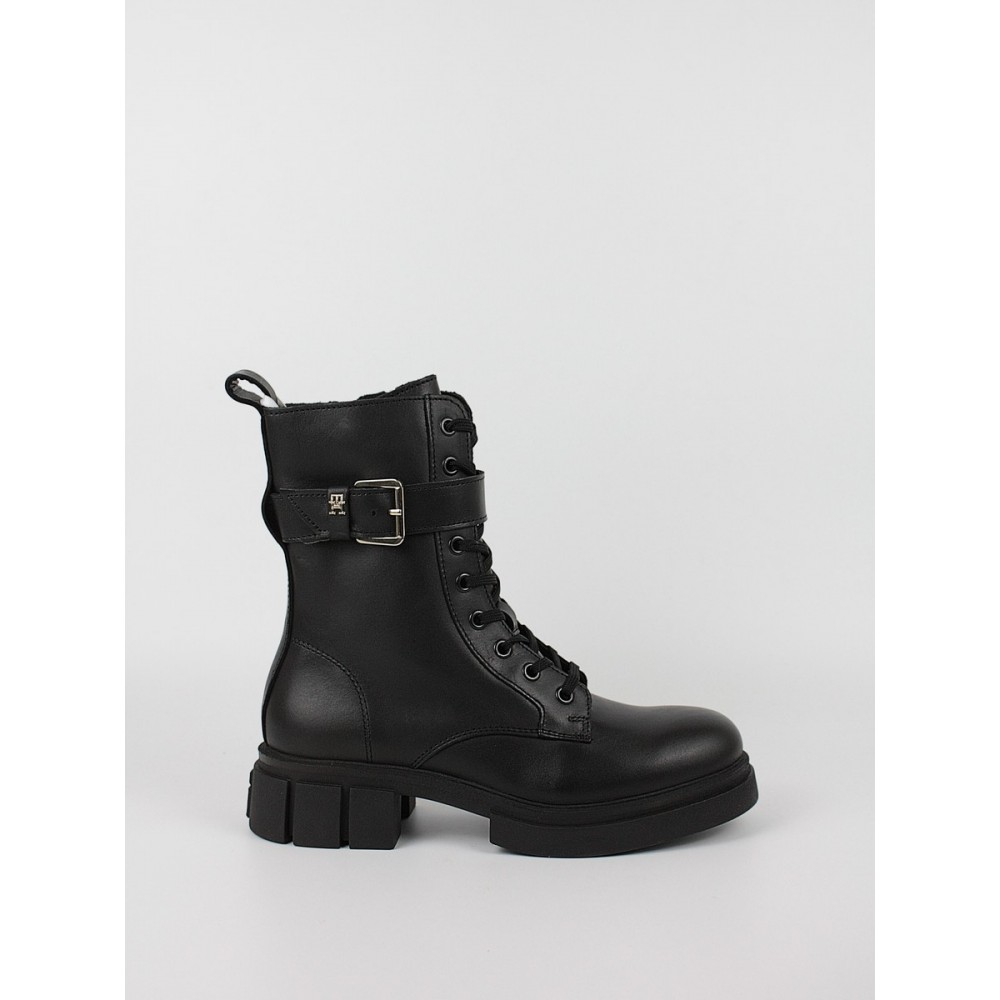 Γυναικεία Μποτάκι Tommy Hilfiger Cool Feminine Bikerboot FW0FW07322-BDS Μαύρο