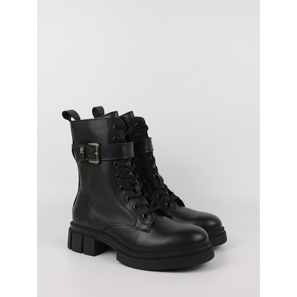 Γυναικεία Μποτάκι Tommy Hilfiger Cool Feminine Bikerboot FW0FW07322-BDS Μαύρο