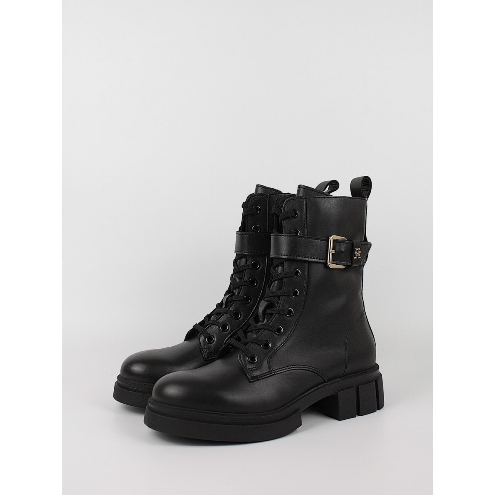 Γυναικεία Μποτάκι Tommy Hilfiger Cool Feminine Bikerboot FW0FW07322-BDS Μαύρο