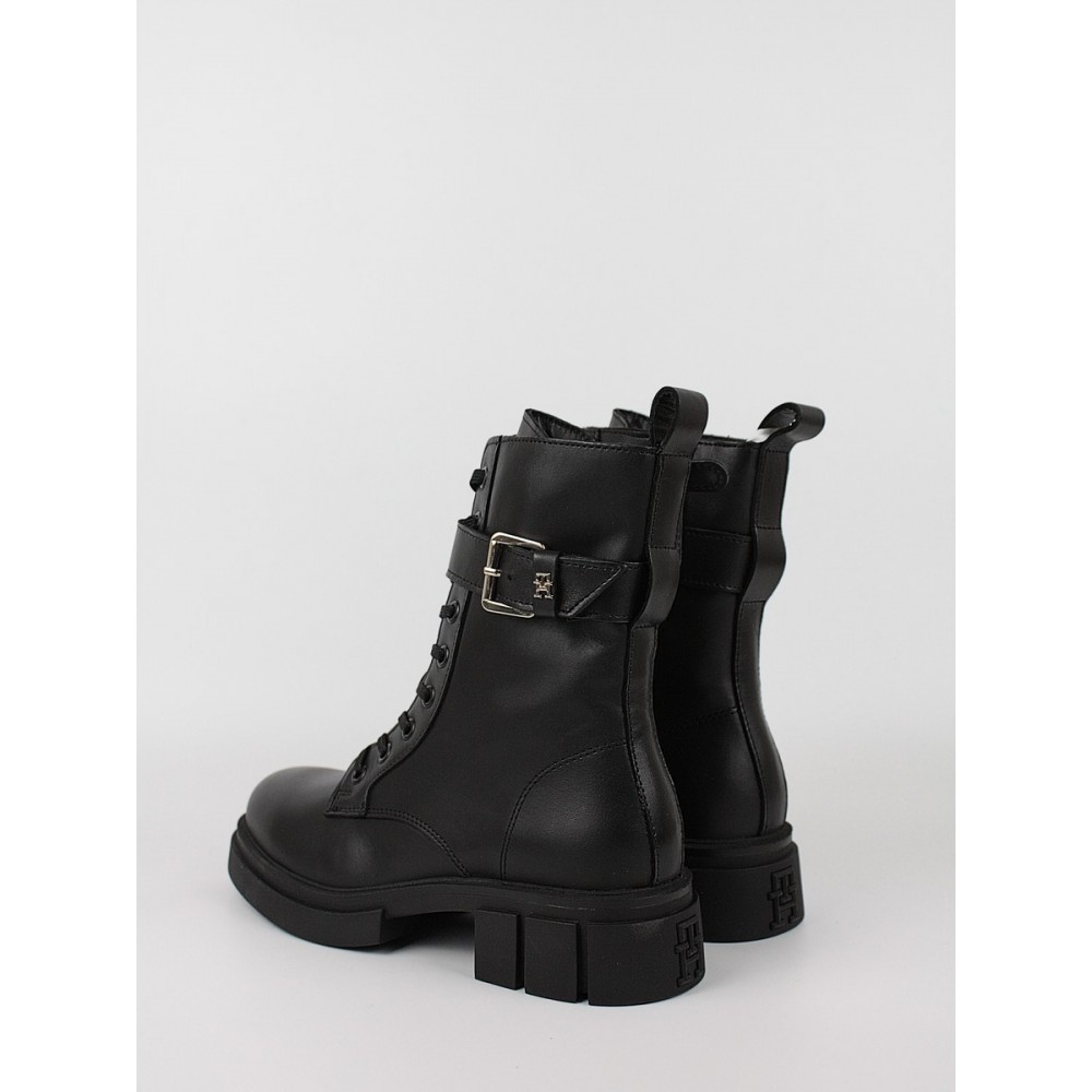 Γυναικεία Μποτάκι Tommy Hilfiger Cool Feminine Bikerboot FW0FW07322-BDS Μαύρο