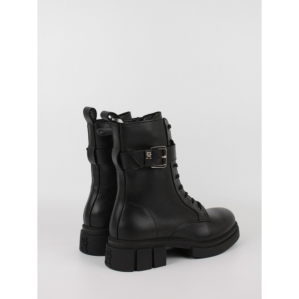 Γυναικεία Μποτάκι Tommy Hilfiger Cool Feminine Bikerboot FW0FW07322-BDS Μαύρο