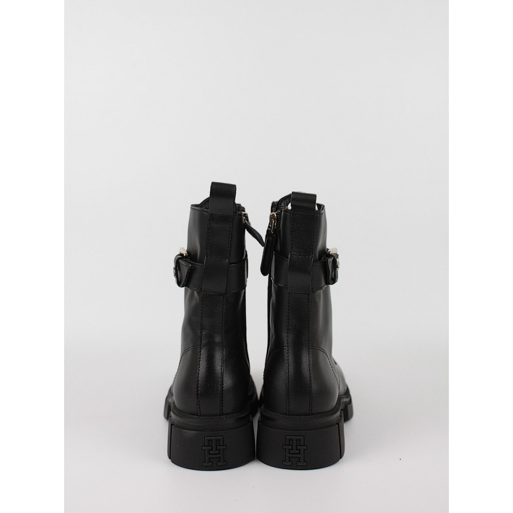 Γυναικεία Μποτάκι Tommy Hilfiger Cool Feminine Bikerboot FW0FW07322-BDS Μαύρο