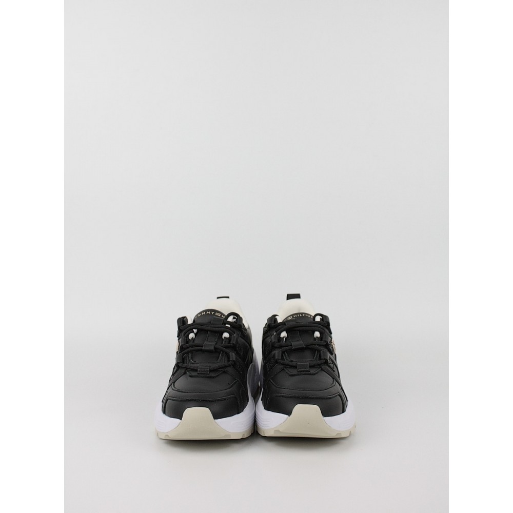 Γυναικεία Sneaker Tommy Hilfiger Th Premium Runner Lthr FW0FW07340-BDS Μαύρο