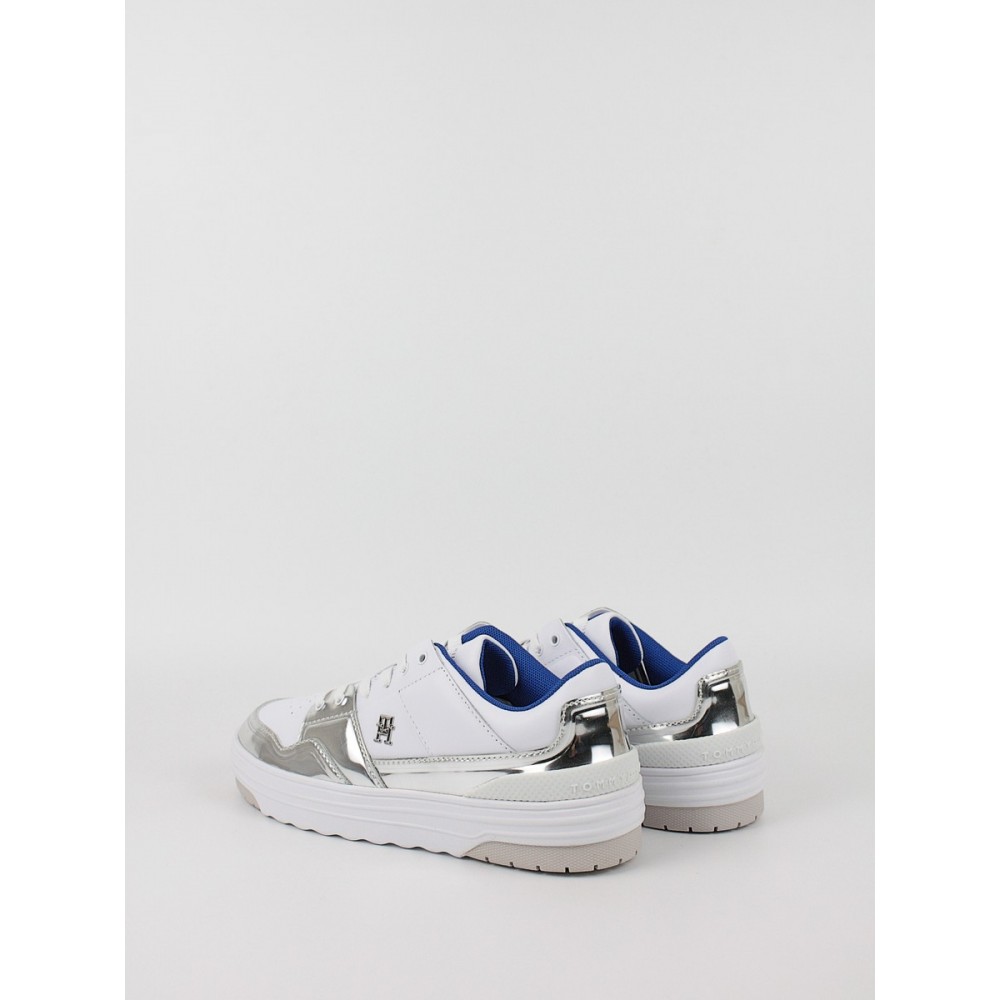 Γυναικεία Sneaker Tommy Hilfiger Th Lo Basket Silver FW0FW07570-0IM Ασπρο