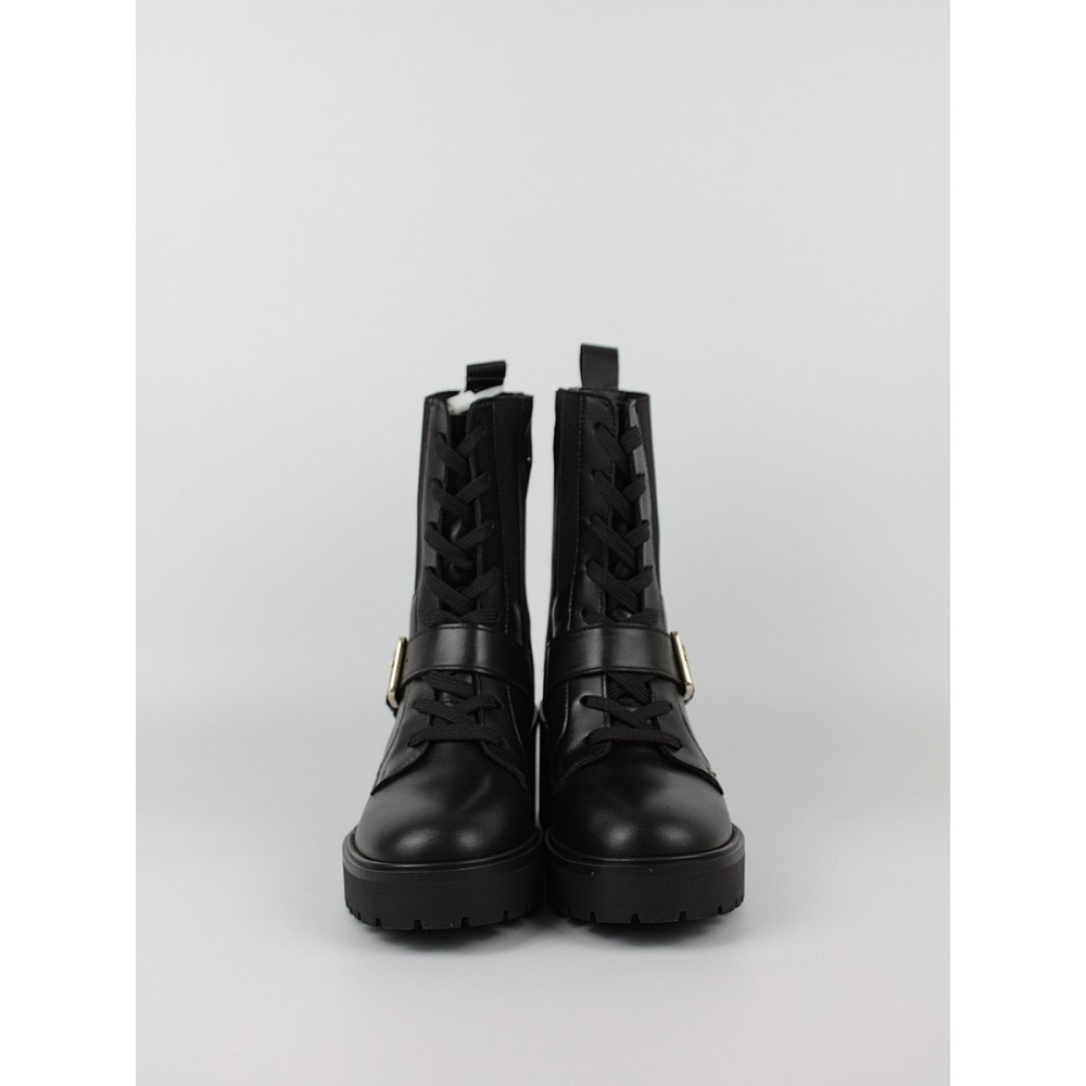 Γυναικεία Μποτάκι Tommy Hilfiger Tommy Belt Leather Boot FW0FW07526-BDS Μαύρο