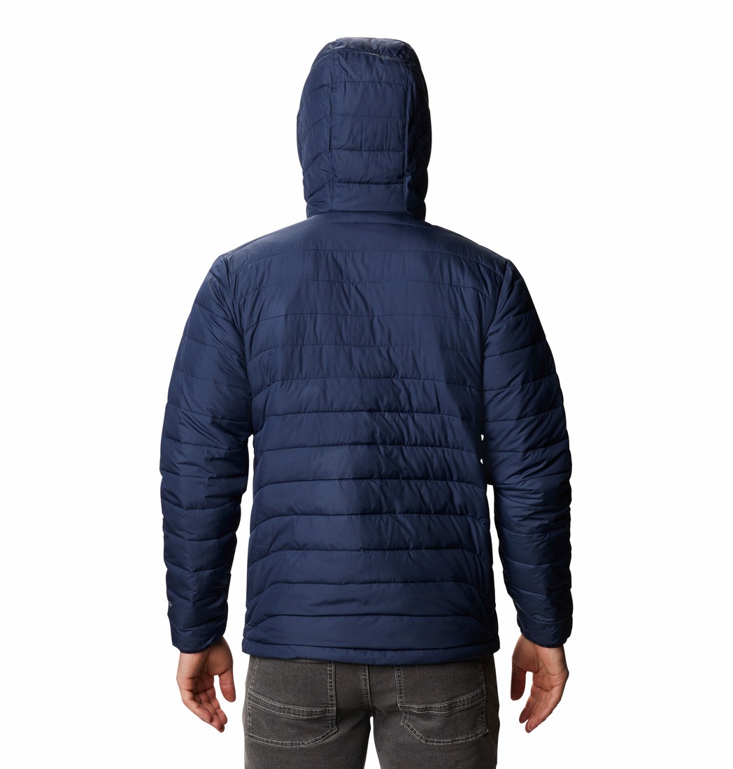 Men Columbia Powder Lite Hooded Jacket WO1151-465 Blue