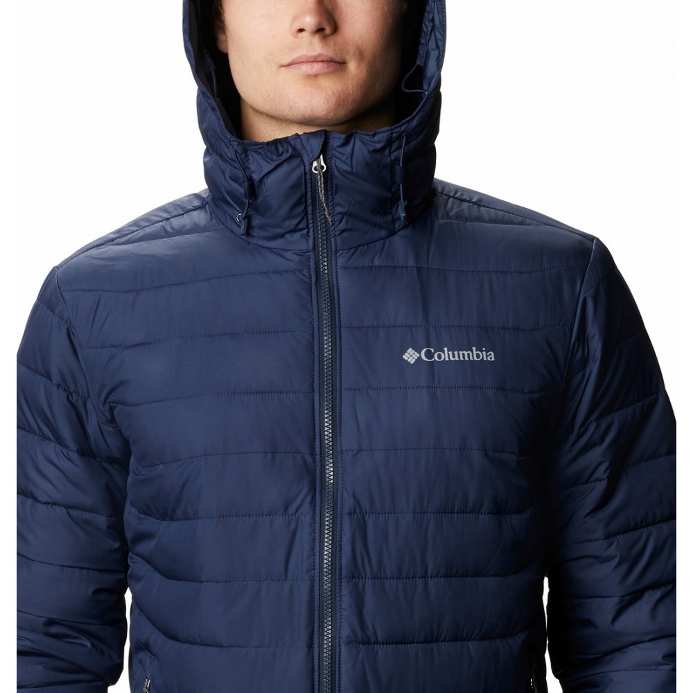 Men Columbia Powder Lite Hooded Jacket WO1151-465 Blue