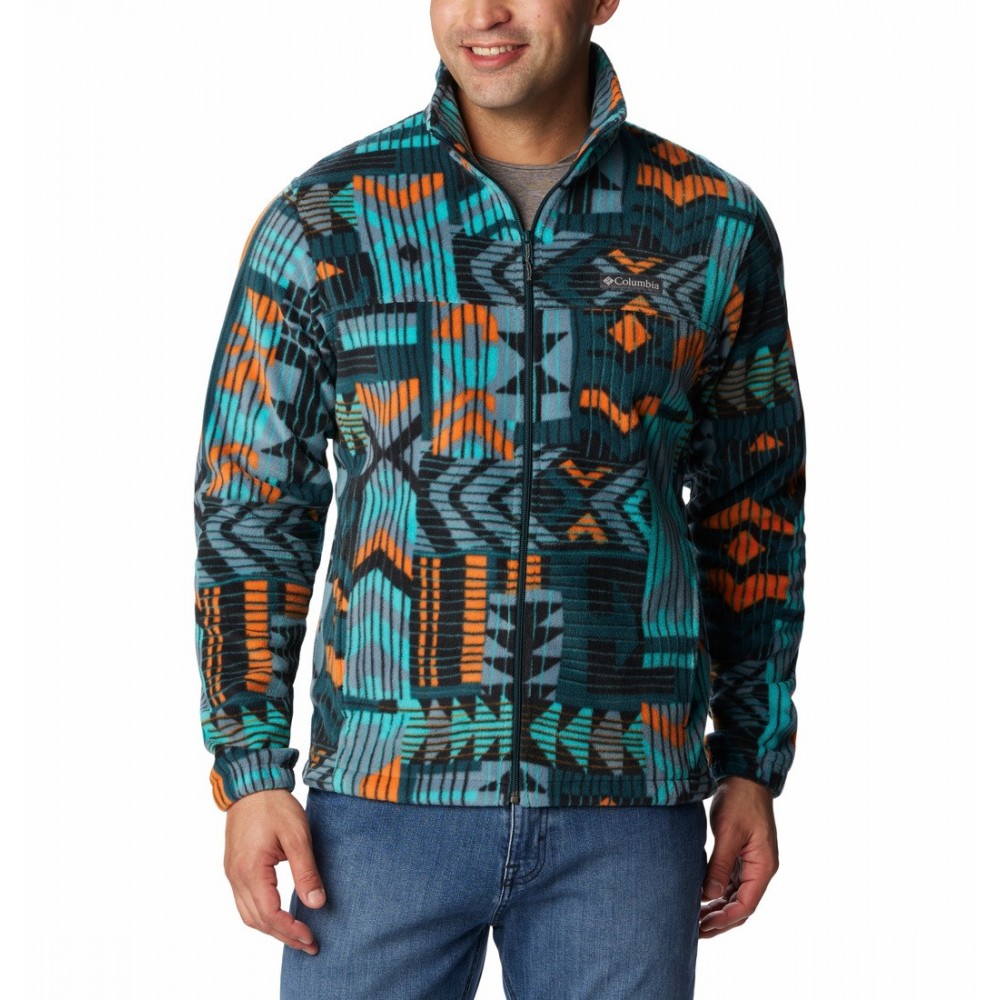 Ανδρική Ζακέτα Columbia Steens Mountain™ Printed Jacket 1478231-416 Μπλε Πολύχρωμη Ανδρική Ζακέτα Columbia Steens Mountain™ Printed Jacket 1478231-416 Μπλε Πολύχρωμη
