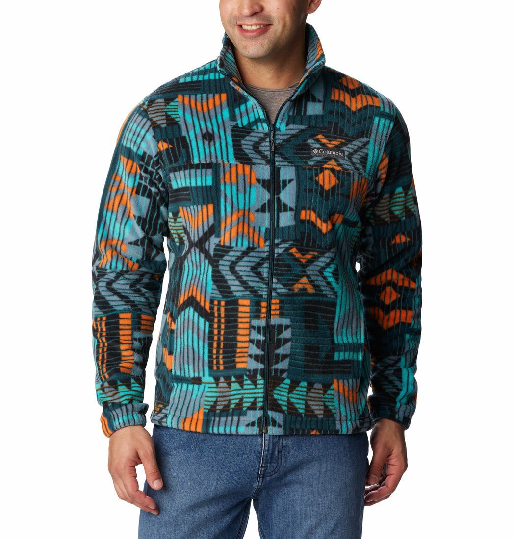 Columbia Men's Steens Mountain™ Printed Jacket 1478231-416 Night Wave Pathways